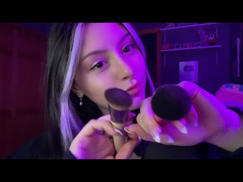 ASMR FACE ATTENTION FOR TINGLES & SLEEP (visual triggers, brushing, negative energy removal) 🌬