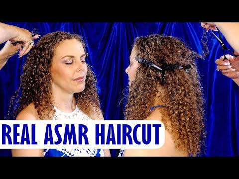 ASMR 💕 Beautiful Curly Haircut, Professional Hair Stylist Cuts Corrina Rachels Hair