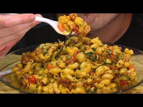 1HR ASMR MEATY MAC n CHEESE (Soft Food Eating Sounds) No Talking | Nomnomsammieboy