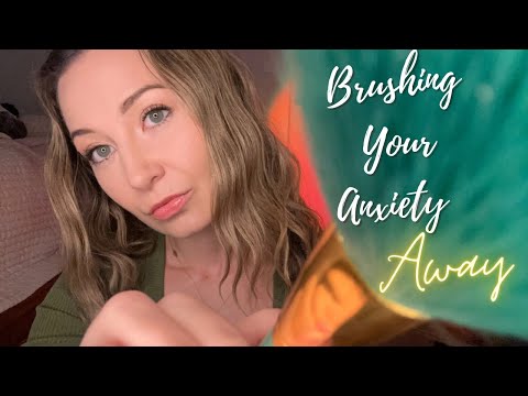 Brushing Away Anxiety & Insomnia in 8 minutes or less (wind sounds, mic brushing ASMR)