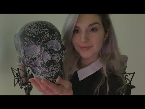 [ASMR] Ear to Ear Hypnotic Tapping & Scratching On A Skull // Close Up Whispers