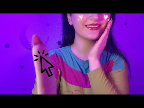 ASMR🌌Clicking on your face (tapping+mouth sound)