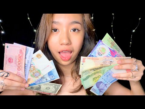 ASMR ~ MORE MONEY!!! | My World Currency Collection | Crinkly Plastic Sounds with Soft Whispers Pt 2