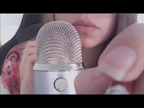 ASMR Face and Mic Brushing - English Whisper