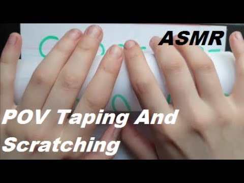 ASMR Fast Note Book Tapping and Scratching - Hands Only - Point of View
