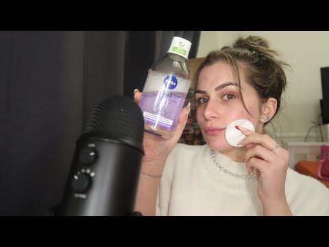 ASMR Get Unready With Me (My Skincare Routine)