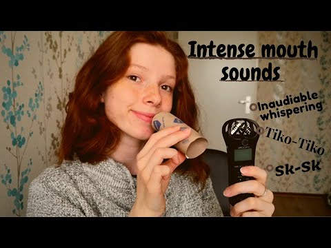 ASMR | Intense, fast, binaural mouth sounds (Inaudible whispering, tiko-tiko, sk-sk, doko-doko)
