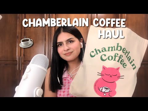 ASMR | haul de chamberlain coffee ☕️ *tapping, scratching, tracing* ✨