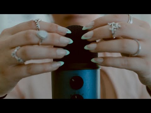 ASMR mic scratching and tapping Slow (no talking)