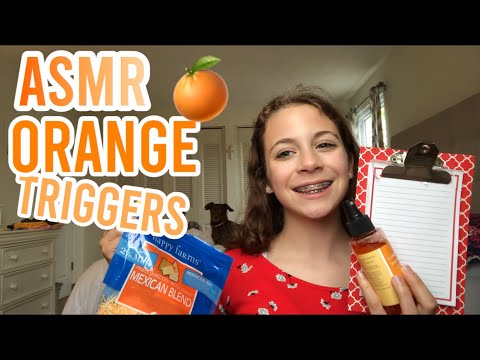 ASMR orange Triggers 🍊 color trigger series