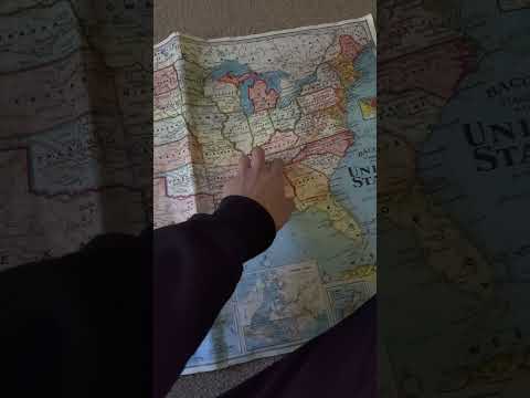 ASMR - Scratching and Tapping on the U.S.A Map