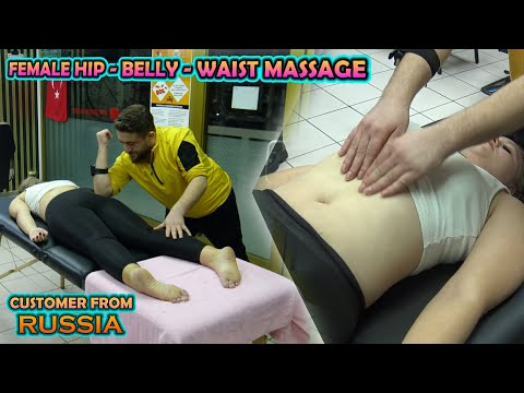 ASMR FEMALE BELLY HIP AND BODY MASSAGE & FEMALE CRACK & waist, back, foot, leg, palm massage #acmp
