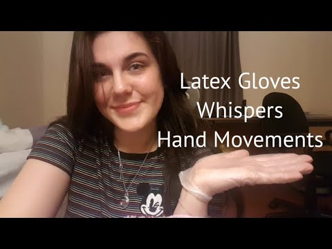 ASMR || Latex Glove sounds | Hand Movements | Whispered Rambling ||