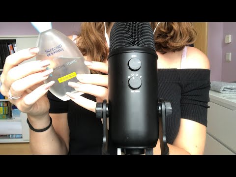 ASMR - Glass Tapping (textured) and Liquid Sounds💦
