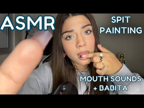 ASMR ESPAÑOL / SPIT PAINTING INTENSO + MOUTH SOUNDS + VISUALES (relax)