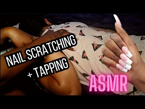 ASMR| Trying My New Nails On My Man 💅🏾 Light Nail Tapping + Layered Sounds