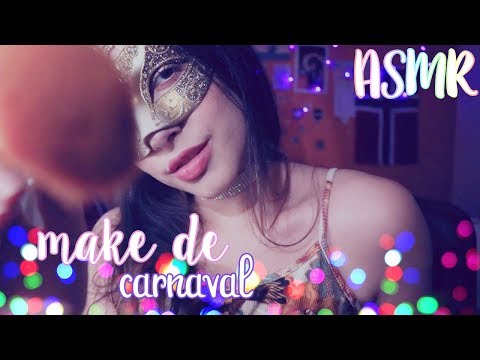 ASMR ♡ fazendo sua maquiagem de carnaval ✨ (roleplay)