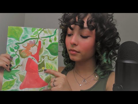 ASMR - tracing my watercolor paintings ★ (soft-spoken & whispered)