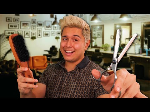 ASMR | Cocky Barbershop Haircut & Shave | Spa Roleplay