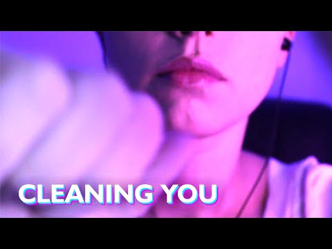 ASMR FACE CLEANING, ASMR ROLE PLAY CLEANING CAMERA, NO TALKING, ASMR FACE CLEANING NO TALKING