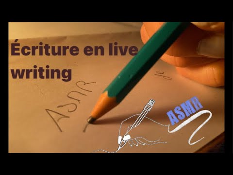 ASMR  TRACING écriture writing  en direct