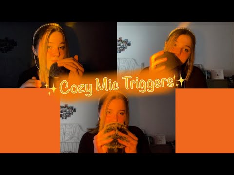 ASMR - Cozy Mic Triggers with Lots of Whispered Rambling (scratching/tapping & more on all 3 covers)