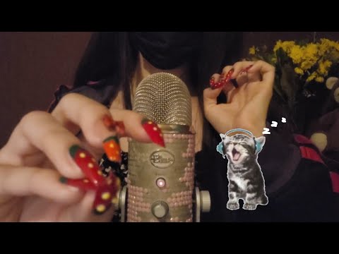 asmr español ♡ tapping nails & mouth sounds | Custom video de Paola ୨୧
