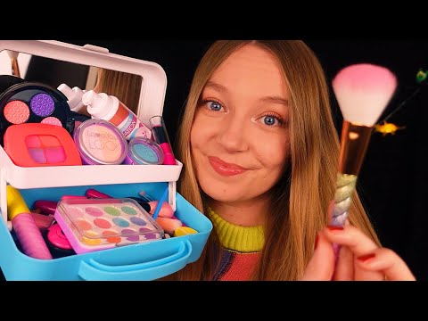 ASMR Doing Your Makeup with Fake Products (Whispered, Layered Sounds)