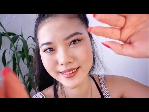 ASMR ~Guided Visualization for Sleep |Relaxing Garden 🍃| Face Touching, Layered Sounds,Whisper