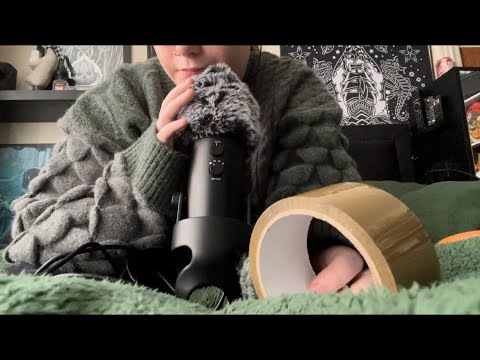 ASMR | Sticky Tape On Mic 🎤 (With & Without Cover)