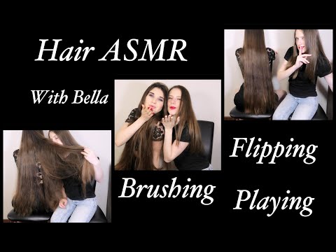 ASMR for hair lovers with Bella! Sensual hair play and comb!(short)