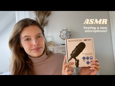 ASMR testing a new microphone! (Tapping, whispering, crinkles, mic brushing etc) 💛