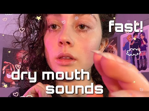 ASMR | FASTTTTT camera tapping with LOTS of DRY mouth sounds + other sounds (FAST and AGGRESSIVE)