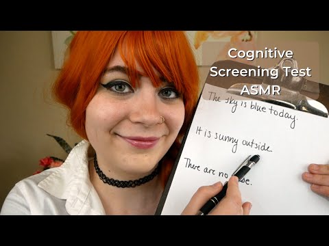 ASMR 🩺 Cognitive Screening Test ~ Very Slow & Relaxing Brain Tests 📝 | Soft Spoken Medical RP