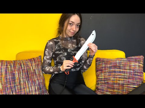 ASMR Intense Machete Sounds, Nail Tapping & Whispering for Relaxation & Deep Sleep