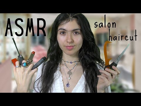 ASMR || salon haircut & styling for Valentines