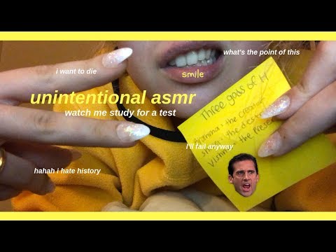 Unintentional ASMR Watch Me Study For A Test