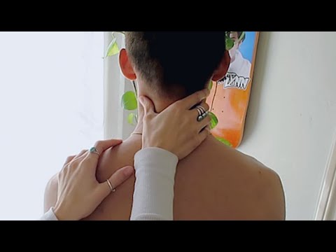ASMR back massage + head scratch on Dakota ✧･⁺