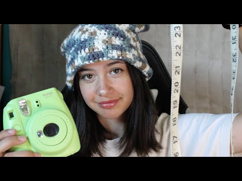 ASMR Clothing Fitting (measuring, pictures, fabric sounds)