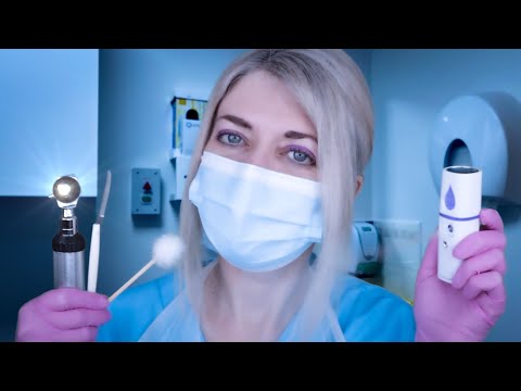 ASMR Ear Exam, Ear Cleaning & Treatment - Otoscope, Mist Spray, Fizzy Drops, Picking, Gloves, Typing