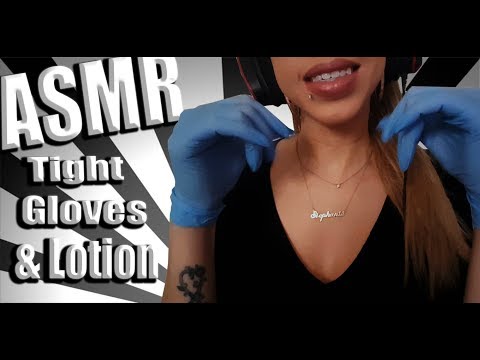 {ASMR} small latex gloves with lotion | hand sounds | Tingles 💦