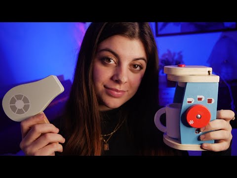 4 ROLEPLAY IN 1 💇🏾‍♀️💄| parrucchiera, ti aggiusto, make-up, caffetteria (wood) ASMR ITA