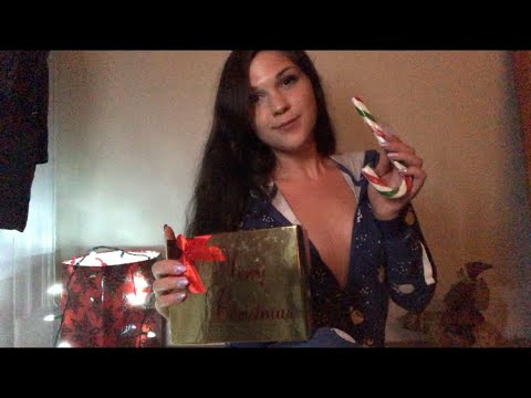ASMR Girlfriend Roleplay - Exchanging Tingly Christmas Gifts, Cozy Candy Cane Mouth Sounds & More