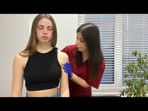 ASMR [Real Person] Shoulder Injury Treatment & Cranial Nerve Exam on a Rainy Day | Soft Spoken