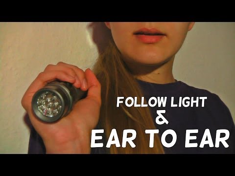 ASMR ♥ Binaural Ear to Ear Whisper (+follow the light)