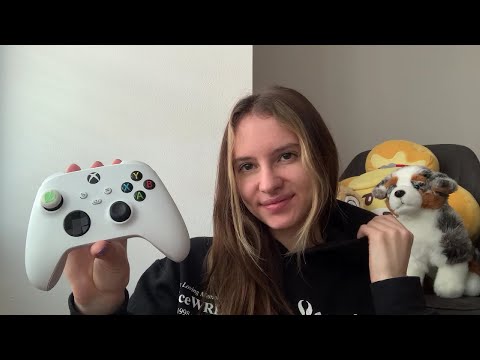 ASMR controller sounds Xbox series s 🎮💚(tapping, fabric sounds)