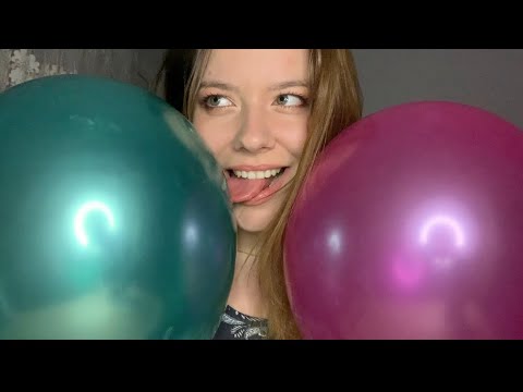 ASMR | Balloons 🎈🎈Squeezing, Kissing, Playing & Scratching Sounds 🥰✨🧠