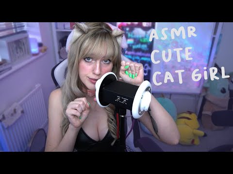 ASMR Intense Ear Licking ❤️ Cute Cat Girl With Braces (No Talking)