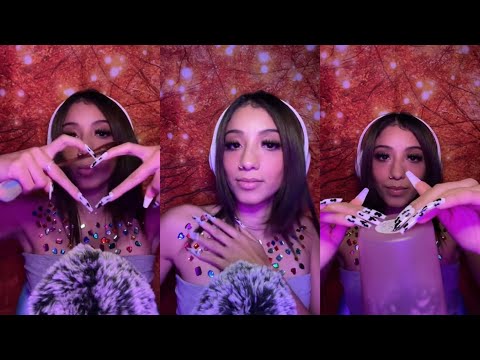 ASMR| Livestream vibes 💟 (Whispers, bugs, jewel tapping, mouth sounds, cup over mic..)