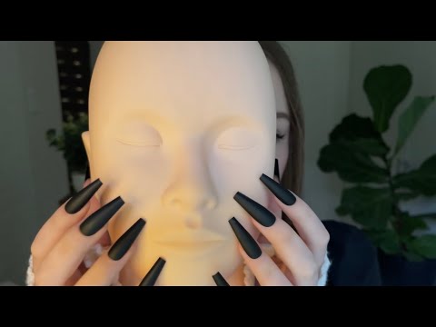 asmr triggers for sleep (personal attention, mouth sounds, long nails)